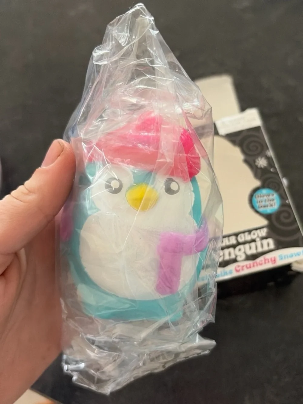 Polar Glow Penguin Plush Toy - White & Light Blue Glow